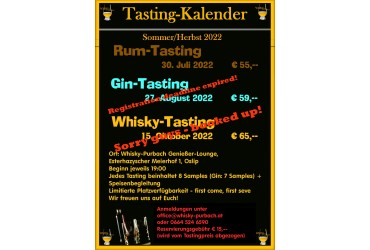 Tasting Kalender Sommer/Herbst 2022